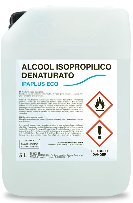 DETERGENTE ALCOOL ISOPROPILICO DENATURATO - 5 LITRI