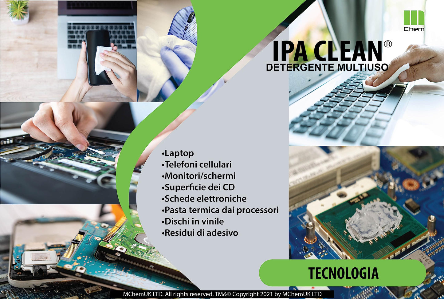 IPA Clean, Isopropanolo, Alcool Isopropilico, Alcool puro al 99,9%, Pulizia Stampanti 3D, Elettronica, Detergente per Vaschette ad Ultrasuoni, Multiuso - tanica da 5 litri