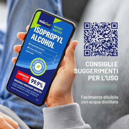 Isopropanolo Alcool Puro al 99.9% Isopropilico Detergente - IPA 1 litro